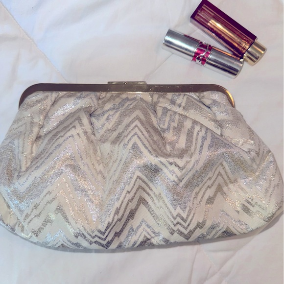 Trina Turk Metallic Zig Zag Clutch - Picture 5 of 6